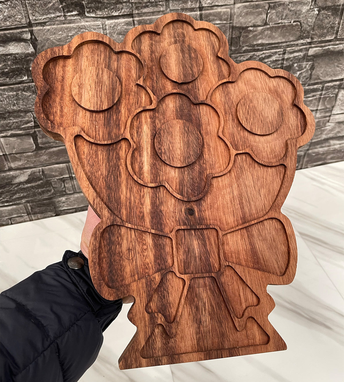 Ramo de Margaritas de Madera de Parota para Decoración o Presentar Alimentos