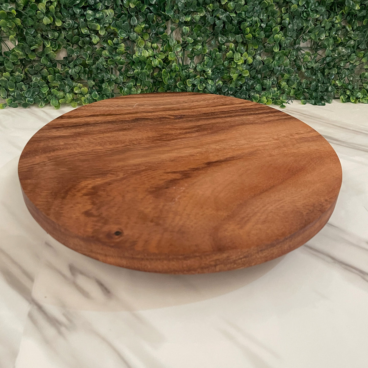 Lazy Susan de Madera Solida de Parota para Presentar Alimentos / Tabla Rotativa