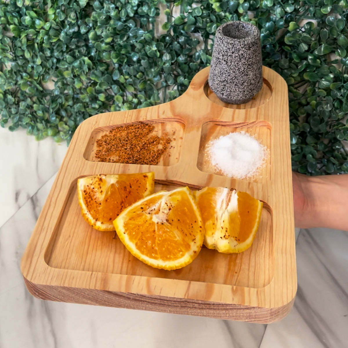 Tabla Botanera Mezcalera para Shots - Premium Madera Estufada de Pino