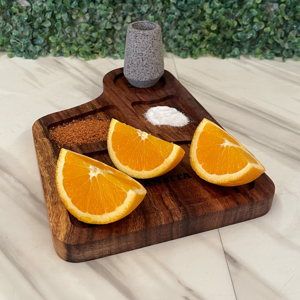 Tabla Botanera Mezcalera para Shots - Premium Madera Estufada de Parota