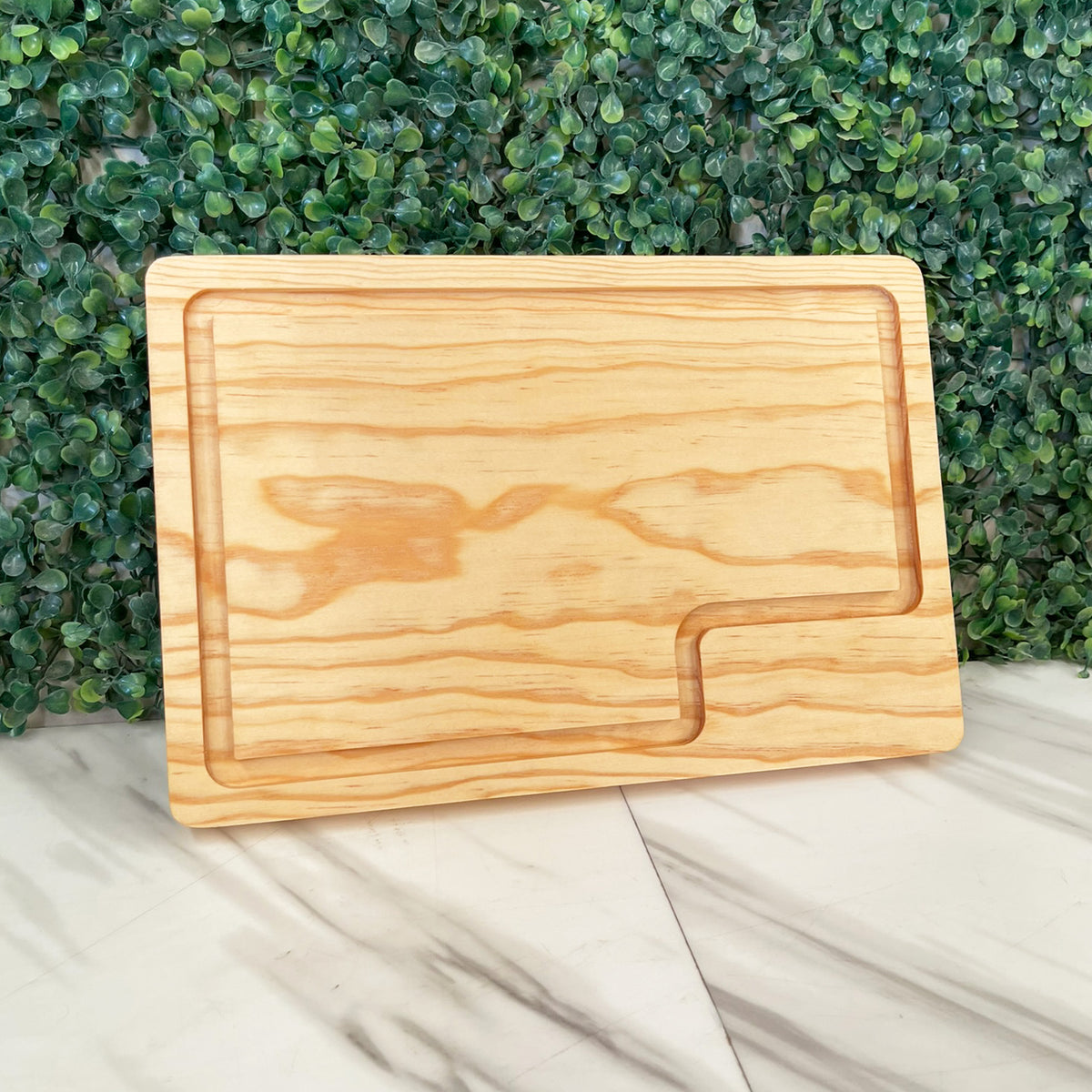 Tablas de madera| Plato con Canal con Espacio para Personalizado