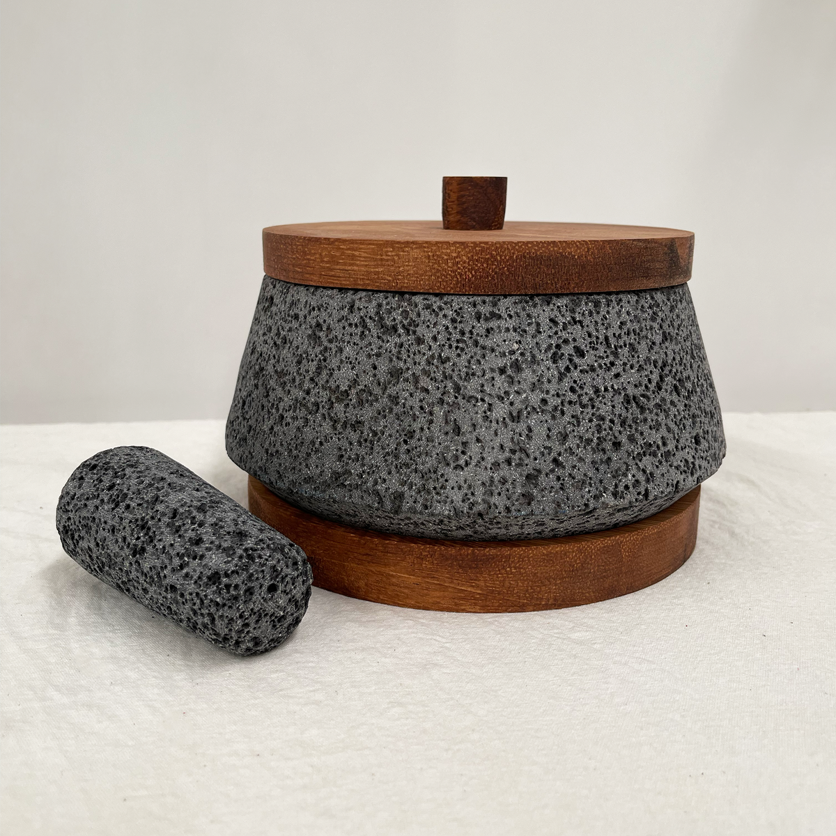 Molcajete de Piedra Volcánica  - Tectoc 21cms