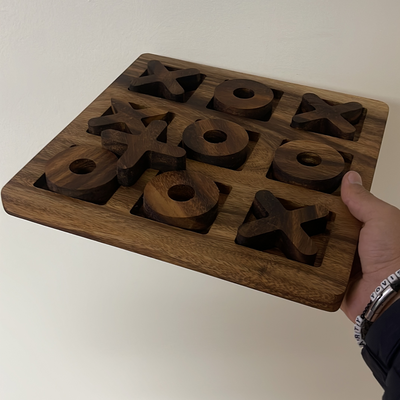 Juego del Gato de Madera 30x30cm | Juego de Estrategia o Artículo de Decoración