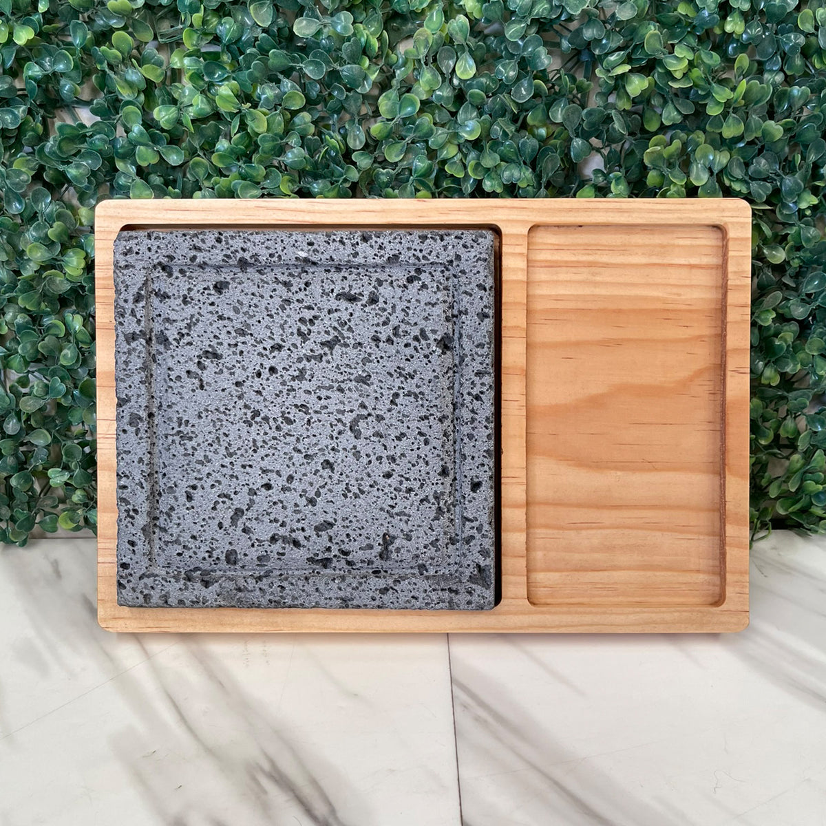 Tabla de madera | Plato Con Piedra Volcánica