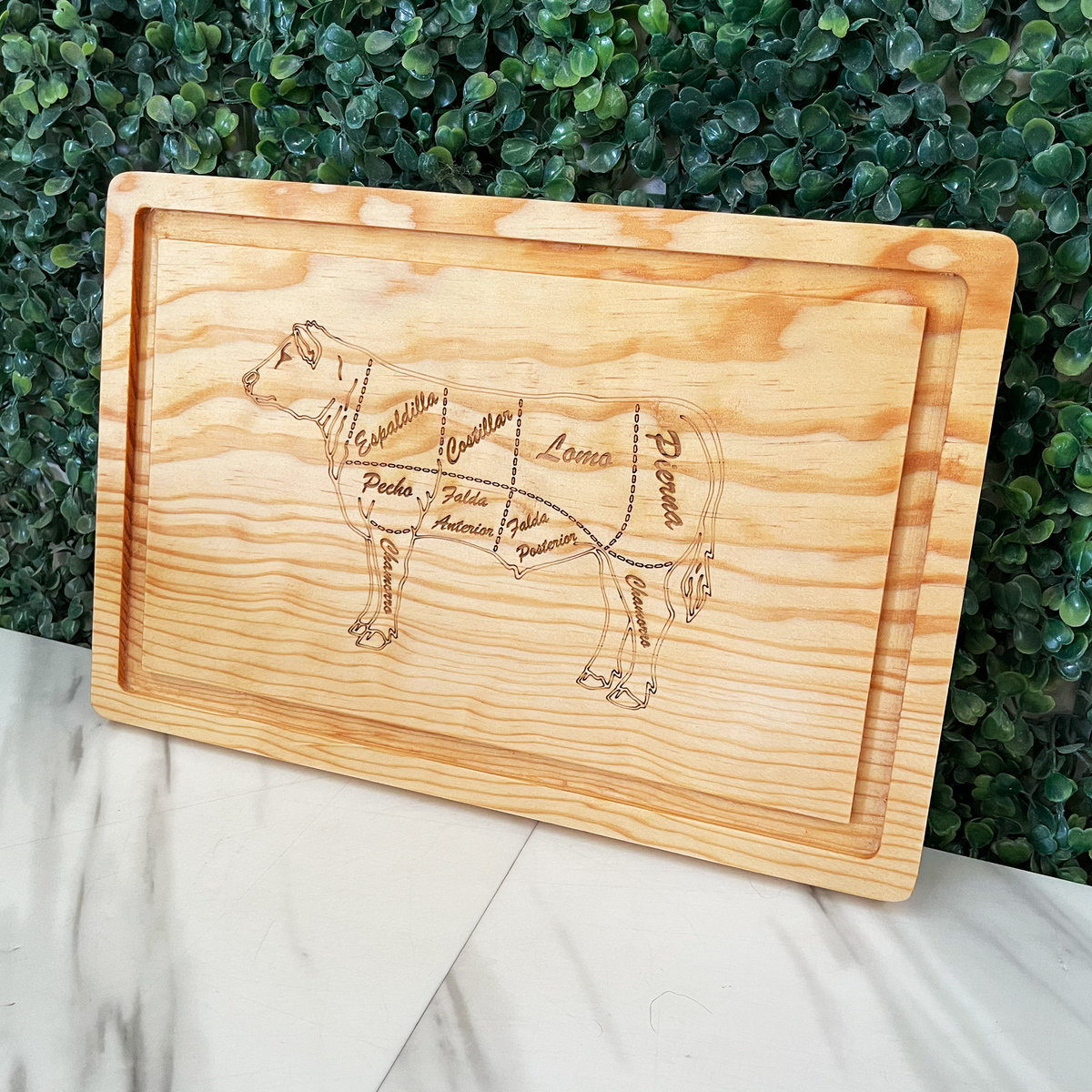 Tabla Premium - Madera Pino Estufado (Cortes de Carne)