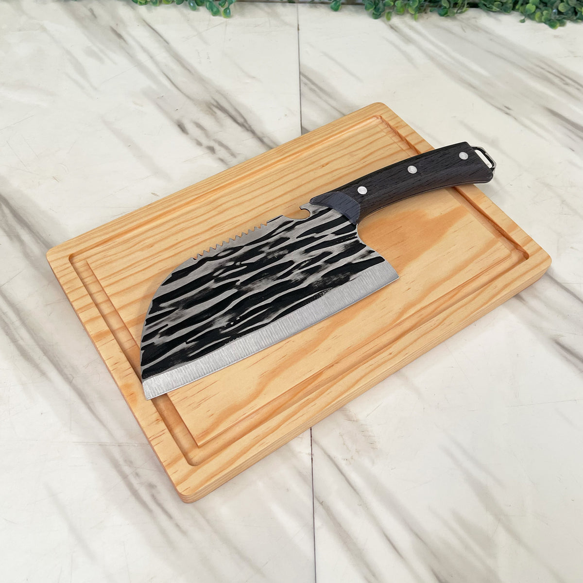 Hacha De Cocina con Sierra y Destapador