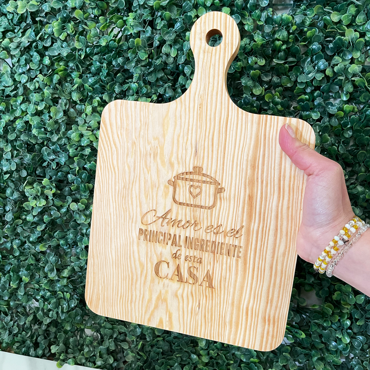 Tabla Premium - Madera Pino Estufado (Amor de Casa)