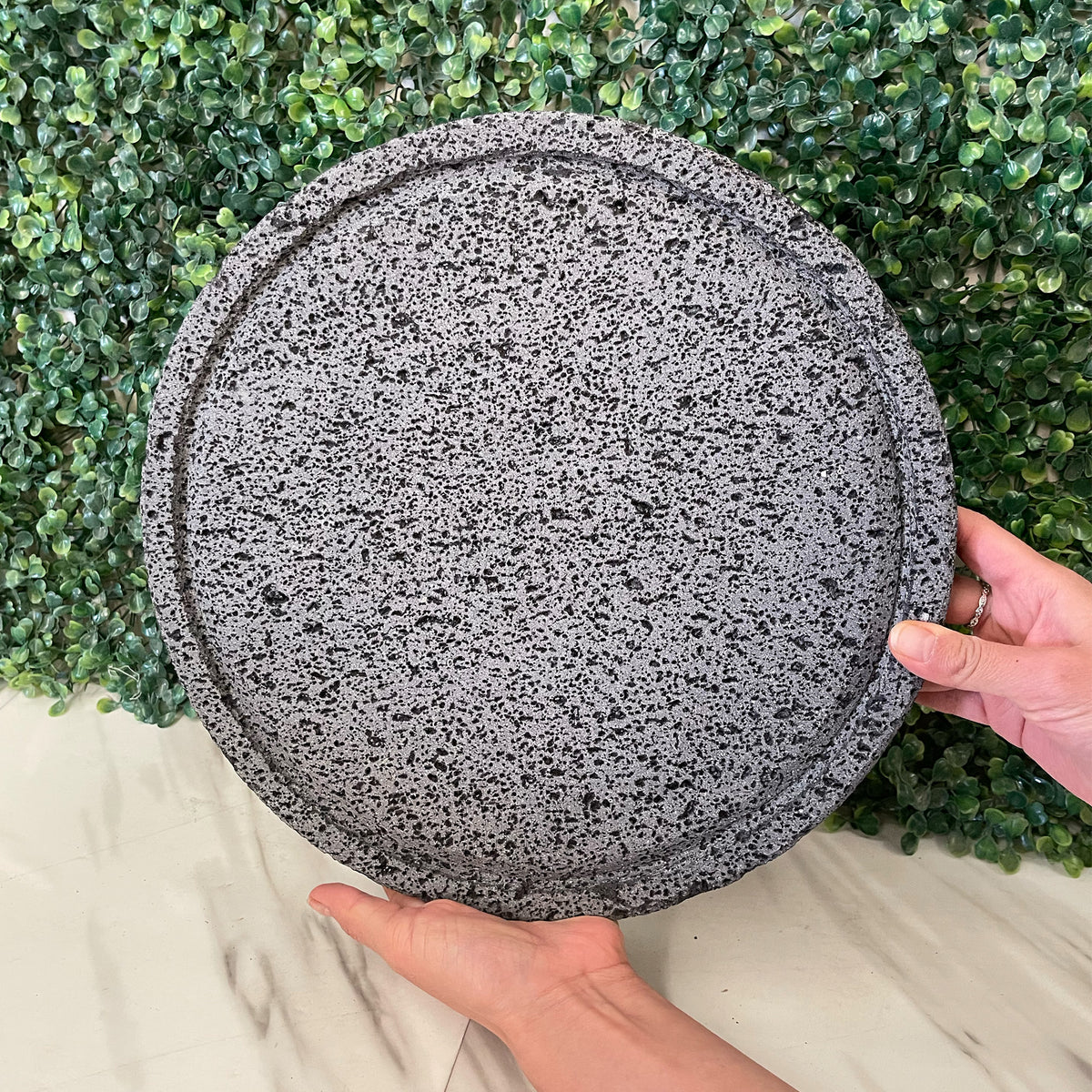 Remate- Comal | Plato Circular De Piedra Volcánica 30cm