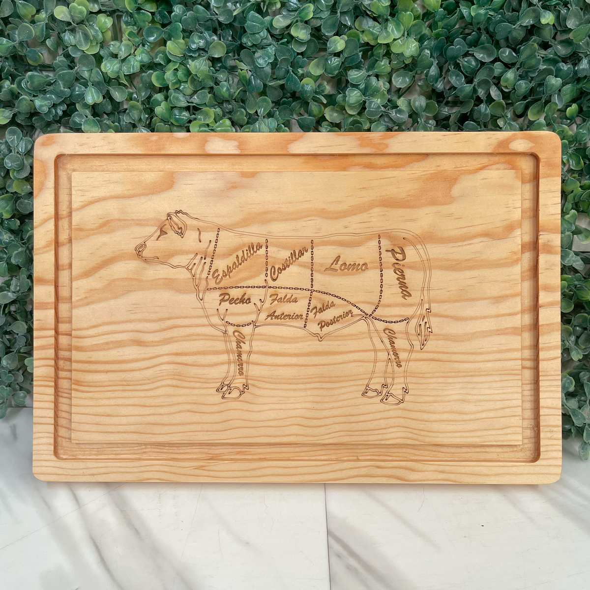 Tabla Premium - Madera Pino Estufado (Cortes de Carne)