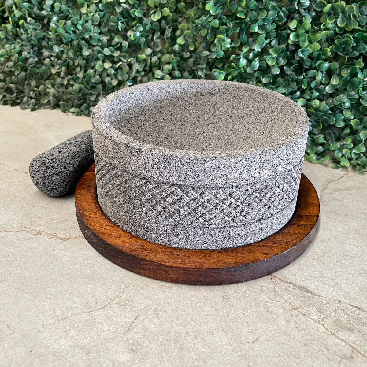 Molcajete Detalle de Rombos