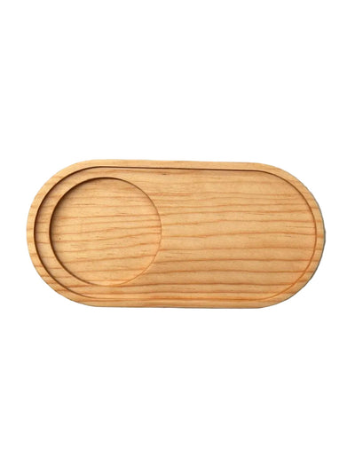 Mini Charola de pino ovalada (para velas / vasos)