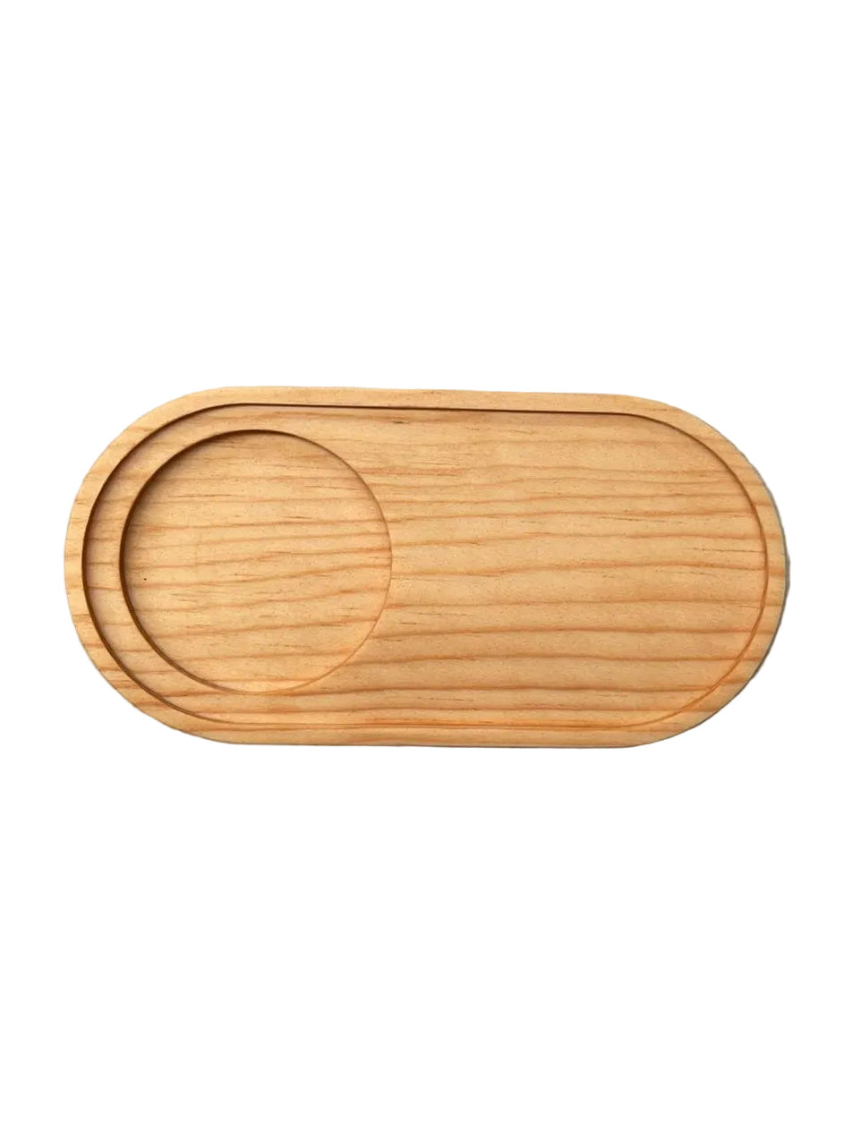 Mini Charola de pino ovalada (para velas / vasos)