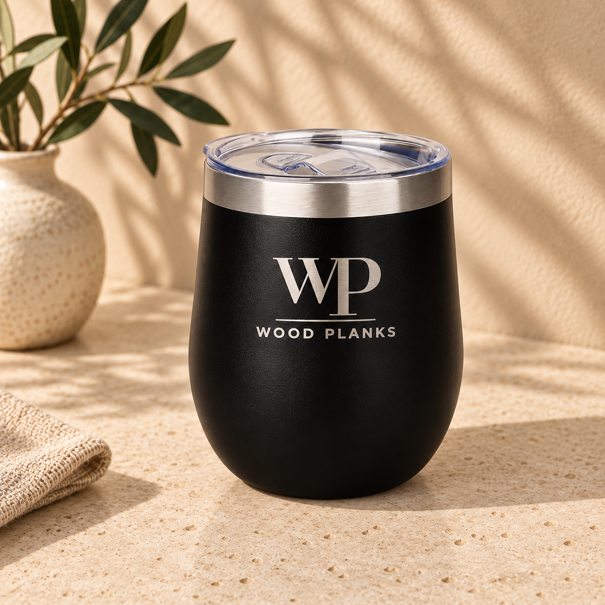 Vaso Térmico Personalizado de 12 oz — Acero Inoxidable con Popote y Cepillo