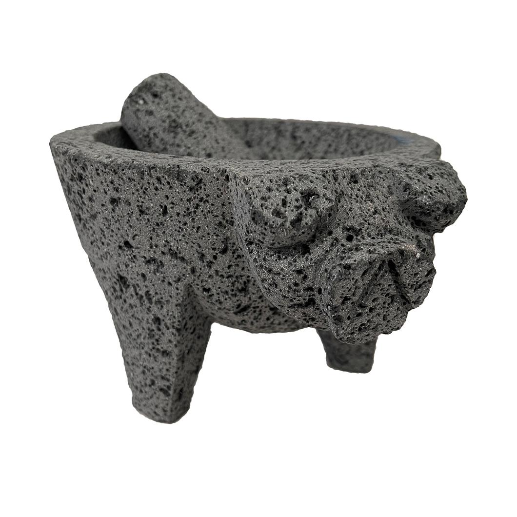 Molcajete de Piedra Volcánica de Cochinito